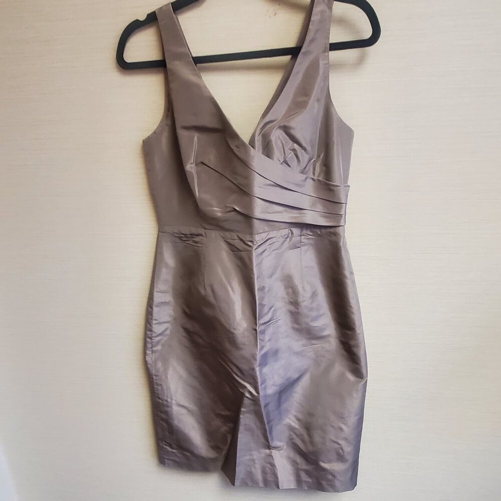 J.crew Silk Silk Bridesmaids dress in grey-taupe Size 8